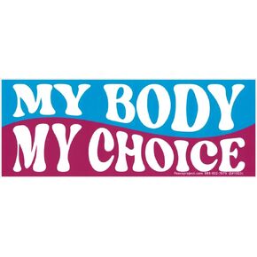 My Body My Choice Pro-Choice Freedom Small Magnetic Car Bumper Sticker Magnet Decal for Lockers Fridges Magnetic Surfaces 4.8-by-1.8 Inches (Magnetic Backing, Small)