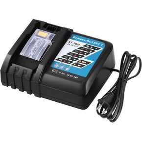 Fast DC18RC Charger Replacement for Makita 14.4V-18V Lithium-ion Battery LXT Compatible with Makita BL1815 BL1830 BL1840 BL1845 BL1850 BL1860 Batteries Charger