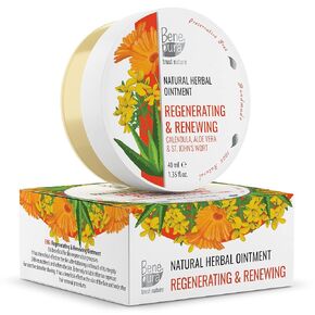 BenePura Calendula Ointment - Natural Calendula Cream for Burns, Cuts, Scrapes and Wounds - Calendula Salve for Dry Skin - Burn Cream, Burn Ointment with Aloe Vera and St Johns Wort - 1.35 fl. Oz