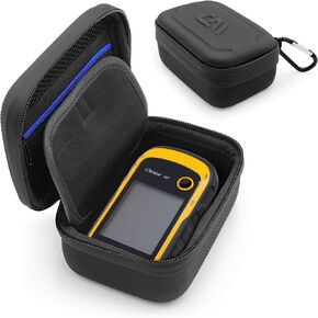 CASEMATIX Carry Case Compatible with Garmin eTrex Solar GPS Handheld Navigator, SE 2.2,10, 22x, 30x, Touch 35 and More - Case with Lanyard and Carabiner for Handheld GPS up to 4.75"