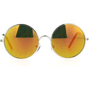 SA106 Boys Kids Size Round Circle Mirrored Mirror Lens Hippie Sunglasses