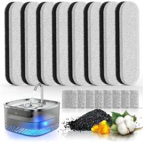 8 Pack Cat Water Fountain Filter Replacement, Pet Dispenser Foam Filter for DCIOGAT 75oz/2.2L Automatic Cat Drinking Fountain