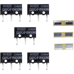 Micro Switch Microswitch Switches Replacement for Razer Logitech Apple MS Mouse Qty 5 D2FC-F-7N(10M)