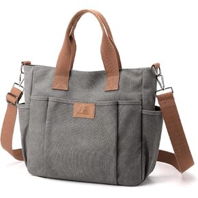 DOURR Hobo Crossbody Bags for Women Trendy Canvas Top-handle HandBag Multi-pocket Light Going Out Purse Pocketbooks