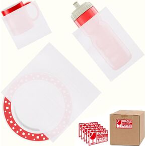 210 Pcs Moving Supplies, 3 Sizes Cushion Foam Pouch for Moving, Packing, Transportation and Storage, 150pcs Packing Supplies Incidental Fragile Stickers, clear