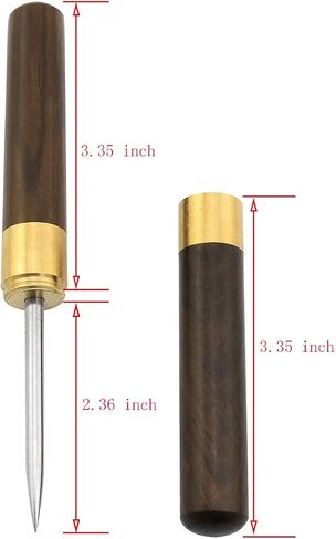 2pcs Stainless Steel Ice Picks with Wooden Handle and Safety Cover Kitchen Tool Bartender Tool Bar Accessories (9" + 6.7") in Saudi Arabia
