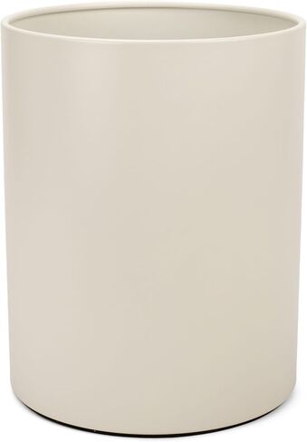 Round 9.5 x 8 Iron Metal Bathroom Trash Can Wastebasket Home Office Bedroom Fits 2.25 Gallon Trash Bag Liner, Floral in Saudi Arabia