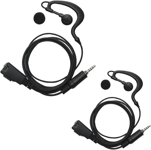 G Shape Headset Earpiece with PTT Mic Compatible with Yaesu Vertex VX-6R 7R 6E 7E 120 127 170 177 Walkie Talkie Two Way Radio 2Pack in Saudi Arabia