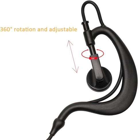 G Shape Headset Earpiece with PTT Mic Compatible with Yaesu Vertex VX-6R 7R 6E 7E 120 127 170 177 Walkie Talkie Two Way Radio 2Pack in Saudi Arabia