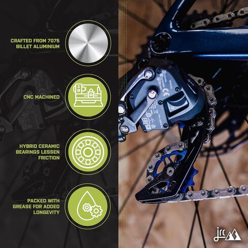 مكونات JRC عجلات بكرة سيراميك 12T | متوافق مع SRAM Red AXS، Force AXS، Rival AXS | عجلات بكرة Derailleur من السيراميك الهجين | عجلات بكرة Derailleur الخلفية منخفضة الاحتكاك in Kuwait