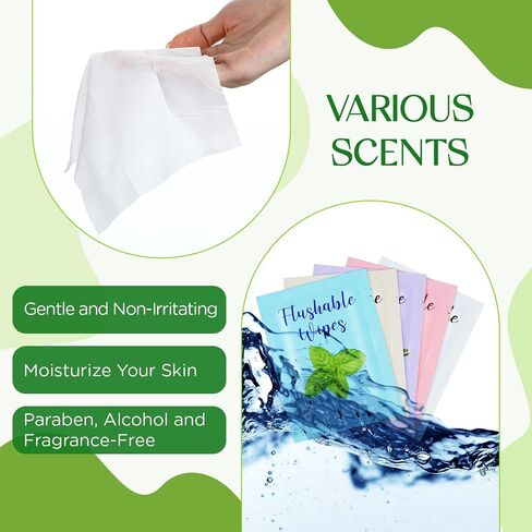 Timgle 100 Count Flushable Wipes Individually Wrapped Wipes Bulk Individual Hand Wipes Pocket Size Travel Wipes Flushable Butt Wipes for Women Men Family Travel Friendly Alcohol Free(Coconut) in Saudi Arabia
