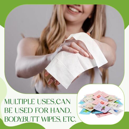 Timgle 100 Count Flushable Wipes Individually Wrapped Wipes Bulk Individual Hand Wipes Pocket Size Travel Wipes Flushable Butt Wipes for Women Men Family Travel Friendly Alcohol Free(Coconut) in Saudi Arabia