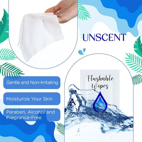 Timgle 100 Count Flushable Wipes Individually Wrapped Wipes Bulk Individual Hand Wipes Pocket Size Travel Wipes Flushable Butt Wipes for Women Men Family Travel Friendly Alcohol Free(Coconut) in Saudi Arabia