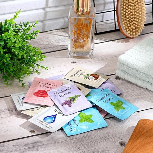 Timgle 100 Count Flushable Wipes Individually Wrapped Wipes Bulk Individual Hand Wipes Pocket Size Travel Wipes Flushable Butt Wipes for Women Men Family Travel Friendly Alcohol Free(Coconut) in Saudi Arabia