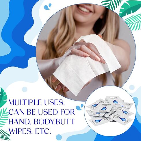 Timgle 100 Count Flushable Wipes Individually Wrapped Wipes Bulk Individual Hand Wipes Pocket Size Travel Wipes Flushable Butt Wipes for Women Men Family Travel Friendly Alcohol Free(Coconut) in Saudi Arabia