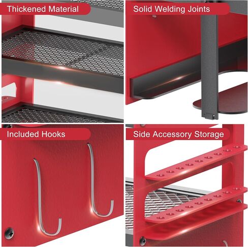 Power Tool Organizer Wall Mount, Cordless Drill Holder Tool Storage Rack, Heavy Duty Metal Tool Shelf 4-Tier for Garage, Workshop, Shed, Best Gifts for Men, Dad, Husband in Saudi Arabia