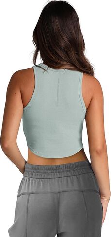 ملابس الصيف بدون أكمام للسيدات من SAMPEEL برقبة عالية وظهر Racerback للتمرين in Kuwait