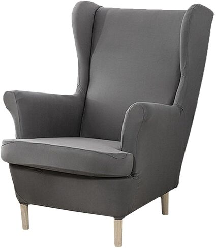 Wingback Chair Slipcovers 2 Pieces Stretch Spandex Sofa Armchair Cover with Elastic Bottom for Living Room Bedroom in Saudi Arabia