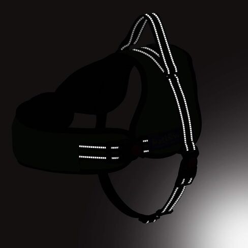 PetLove Dog Harness, Adjustable Soft Leash Padded No Pull Dog Harness for Small Medium Large Dogs, Black in Saudi Arabia