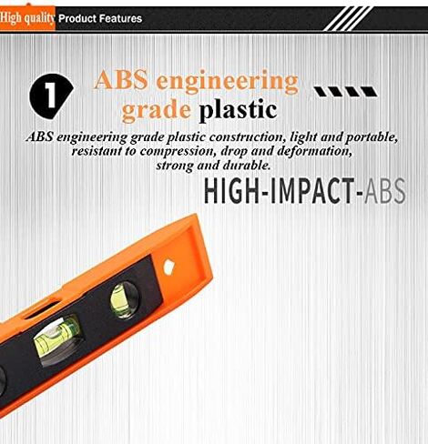 9 بوصة مستوى الطوربيد المغناطيسي، أداة قياس مستوى الجيب المغناطيسي للطوربيد - برتقالي in Kuwait
