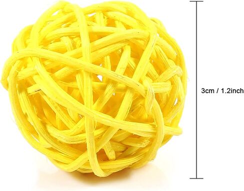Wicker Rattan Balls, 20PCS Decorative Natural Ball Centerpiece Bowls Orbs Vase Fillers Twig Spheres Table Decoration Hanging DIY Home Decor Coffee Halloween Christmas Craft Wedding Party Potpourri in Saudi Arabia