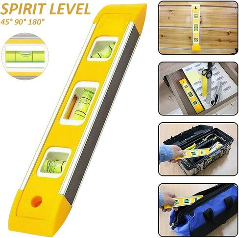 9 بوصة مستوى الطوربيد المغناطيسي، أداة قياس مستوى الجيب المغناطيسي للطوربيد - برتقالي in Kuwait