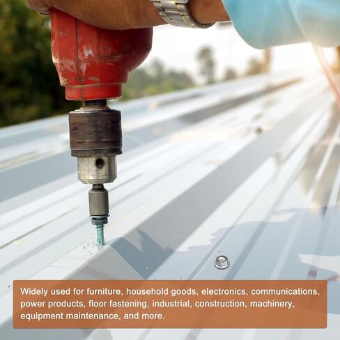 70 قطعة #10x3/4 بوصة براغي ذات رأس غسالة سداسية الحفر مع مجموعة غسالة EPDM M4.8x14mm - تشكيلة براغي معدنية من الصفائح المعدنية ذاتية التنصت من الفولاذ المقاوم للصدأ 410 - جيدة للمعادن in Kuwait