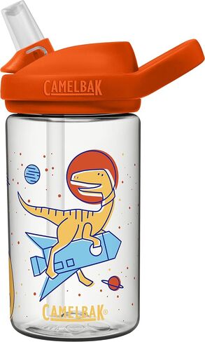 زجاجة مياه Eddy+ Kids خالية من مادة BPA مع قش، 14oz، Space Dinos in Saudi Arabia