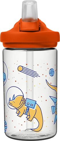زجاجة مياه Eddy+ Kids خالية من مادة BPA مع قش، 14oz، Space Dinos in Saudi Arabia