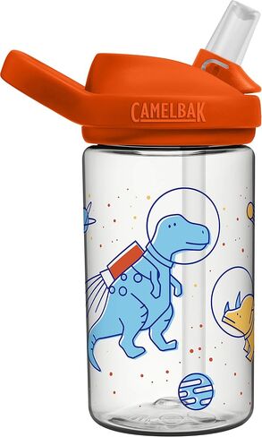 زجاجة مياه Eddy+ Kids خالية من مادة BPA مع قش، 14oz، Space Dinos in Saudi Arabia