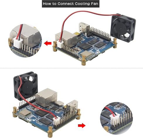 Orange Pi Zero 2 Case N500, Metal Case with 5V 3010 Cooling Fan and 4pcs Aluminum Heatsinks & Antenna in Saudi Arabia