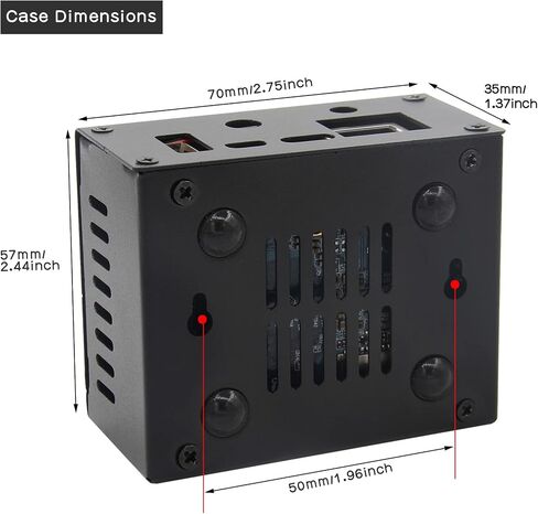 Orange Pi Zero 2 Case N500, Metal Case with 5V 3010 Cooling Fan and 4pcs Aluminum Heatsinks & Antenna in Saudi Arabia