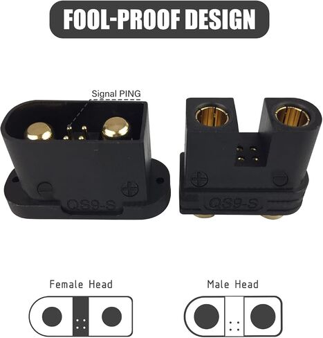 QS9-U Anti-Spark Connector 180Amp High Current Quick Connect Connector 6-10 Gauge with Screw Hole Mounted Quick Connect/Disconnect Battery Terminal for Car E-Bike RV Winches Lifts Motor - QS9u in Saudi Arabia
