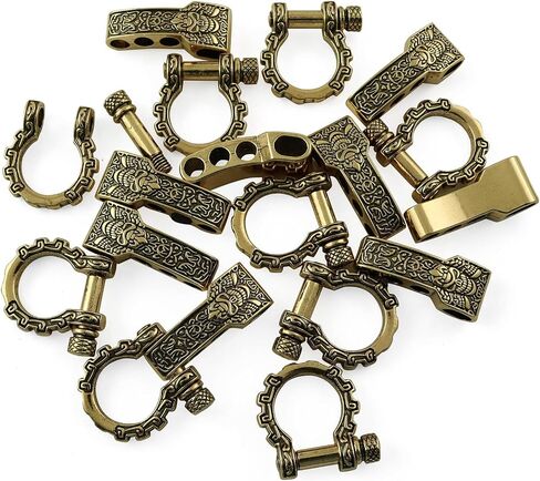 10PCS Adjustable D Shackles Buckles Paracord Shackles Bow Shackles Screw Pin Anchor Shackle or Paracord Bracelet Belt in Saudi Arabia