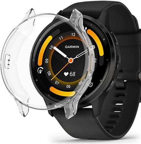 متوافق مع Garmin Venu 3S 41 مم /Garmin Venu 3 45 مم، جراب واقٍ مقاوم للماء ناعم ومطلي بمادة TPU وغطاء واقي شاشة مقاوم للخدش (45 مم، 6 عبوات) in Kuwait