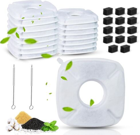 34Pcs Cat Water Fountain For Veken Pet Fountain Replacement Filters 95oz/2.8L, 67oz/2L, 135oz/4L, For Veken Replacement Filters With Kit (ModelA) in Saudi Arabia