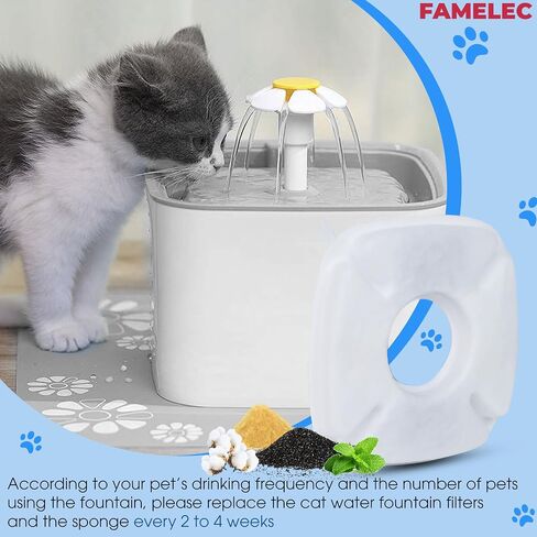 34Pcs Cat Water Fountain For Veken Pet Fountain Replacement Filters 95oz/2.8L, 67oz/2L, 135oz/4L, For Veken Replacement Filters With Kit (ModelA) in Saudi Arabia