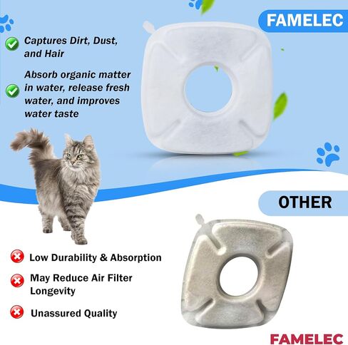 34Pcs Cat Water Fountain For Veken Pet Fountain Replacement Filters 95oz/2.8L, 67oz/2L, 135oz/4L, For Veken Replacement Filters With Kit (ModelA) in Saudi Arabia