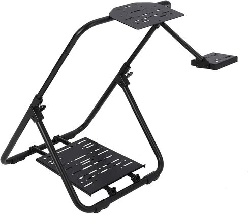 GAOMON Racing Wheel Stand, Steering Wheel Stand Foldable Height Adjustable Compatible with Logitech/Thrustmaster G25, G27, G29, T300RS, TXF458, T500RS, T3PA-PROF1, Racing Simulator Cockpit, Black in Saudi Arabia