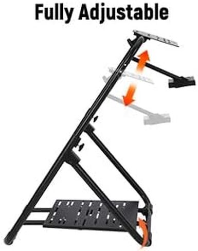 GAOMON Racing Wheel Stand, Steering Wheel Stand Foldable Height Adjustable Compatible with Logitech/Thrustmaster G25, G27, G29, T300RS, TXF458, T500RS, T3PA-PROF1, Racing Simulator Cockpit, Black in Saudi Arabia