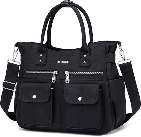 Artelaris Tote Bag for Women With Compartments,Waterproof Canvas Hobo Bag for Women,Fashion Crossbody Tote Purse for Work in Saudi Arabia