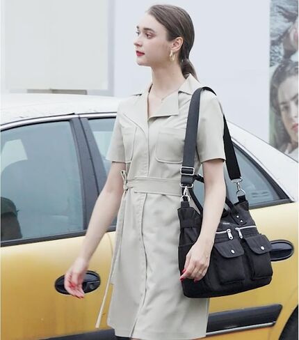 Artelaris Tote Bag for Women With Compartments,Waterproof Canvas Hobo Bag for Women,Fashion Crossbody Tote Purse for Work in Saudi Arabia