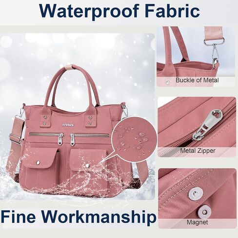 Artelaris Tote Bag for Women With Compartments,Waterproof Canvas Hobo Bag for Women,Fashion Crossbody Tote Purse for Work in Saudi Arabia