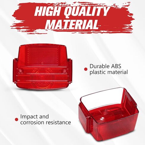 HAKA TOUGH Tail Light Housing Lens for Kawasaki Mule 1990-2020, Rear Brake Stop Lamp Cover Accessories, Replace OEM # 23026-1019, Red, 1PC in Saudi Arabia