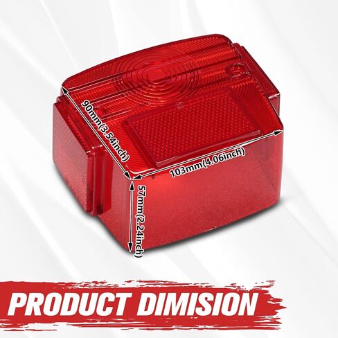 HAKA TOUGH Tail Light Housing Lens for Kawasaki Mule 1990-2020, Rear Brake Stop Lamp Cover Accessories, Replace OEM # 23026-1019, Red, 1PC in Saudi Arabia