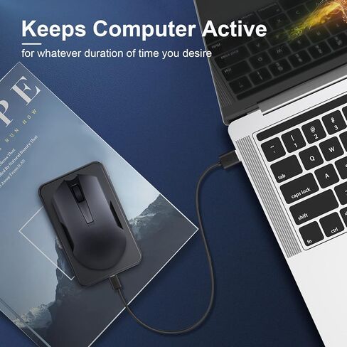 Undetectable Mouse Jiggler, Automatic Mouse Mover with Power Adapter & ON/Off Switch, Mouse Wiggler Mouse Shaker for Computer Laptop, Keep PC Active, Mechanical, No Software, Driver-Free, Ultra-Silent in Saudi Arabia