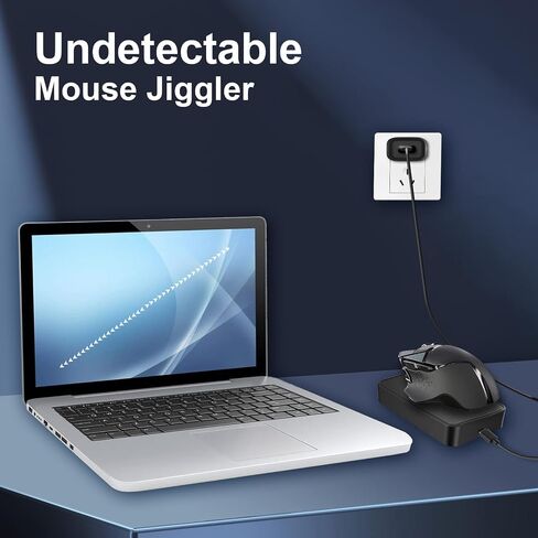 Undetectable Mouse Jiggler, Automatic Mouse Mover with Power Adapter & ON/Off Switch, Mouse Wiggler Mouse Shaker for Computer Laptop, Keep PC Active, Mechanical, No Software, Driver-Free, Ultra-Silent in Saudi Arabia