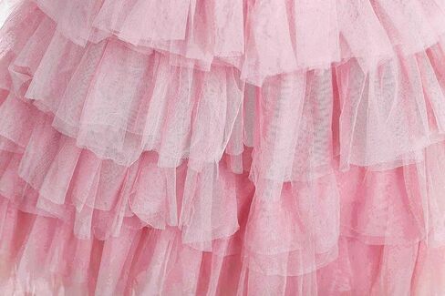 فستان فتاة الزهرة لحفلات الزفاف، فساتين حفلات من الدانتيل بطبقات من التول بطول كامل للفتيات in Kuwait