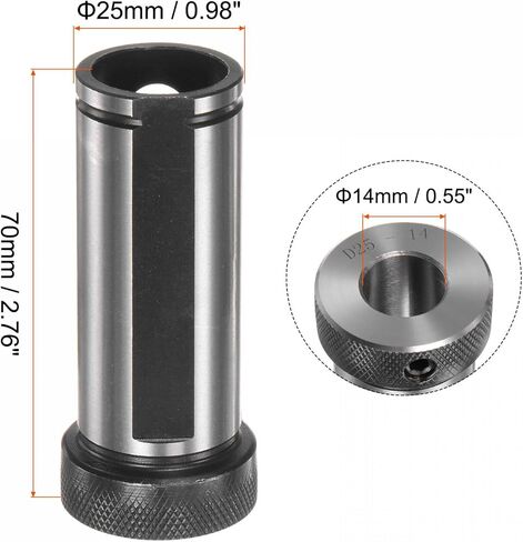 uxcell Bushing Reducing Sleeve Holder CNC Lathe Tool Holder, 40Cr Steel Lathe Parts Tool Milling Socket Adapter Bushing Fixture Tool, D25-M16(25x18mm) in Saudi Arabia
