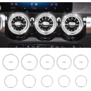 LECART for Mercedes Bling Accessories Front Air Vent Outlet Cover Trim Stickers for 2020 2021 2022 Benz GLA GLB CLA A Class Glitter Car Decorations Steering Decor Decals 15 Pcs